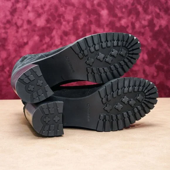 La Canadienne Women Holt Black Waterproof Suede Block Heel Dress Boots sz 9 - Picture 5 of 8